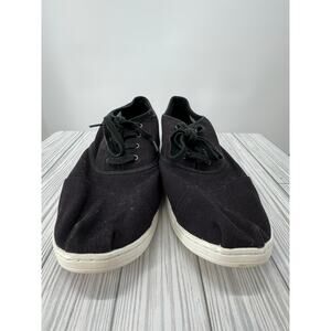 Toms Classic Lace-Up Men's Sneakers‎ Size 13 Black Casual Comfortable Flat Shoes